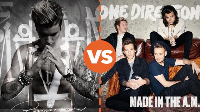 Justin Bieber vs One Direction, siapa menang?