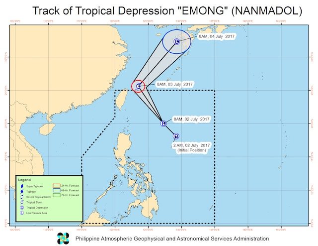 LPA now Tropical Depression Emong