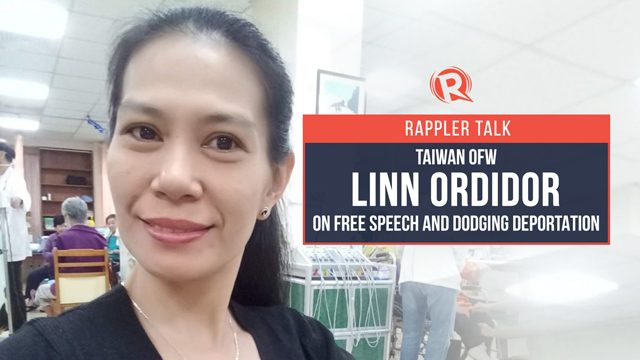Rappler Talk: Taiwan OFW Linn Ordidor on free speech and dodging deportation