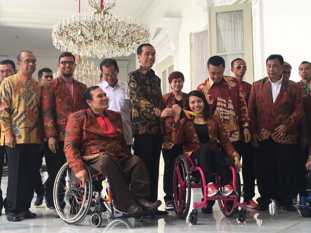 FOTO: Presiden Jokowi terima atlet Paralympic di Istana Merdeka