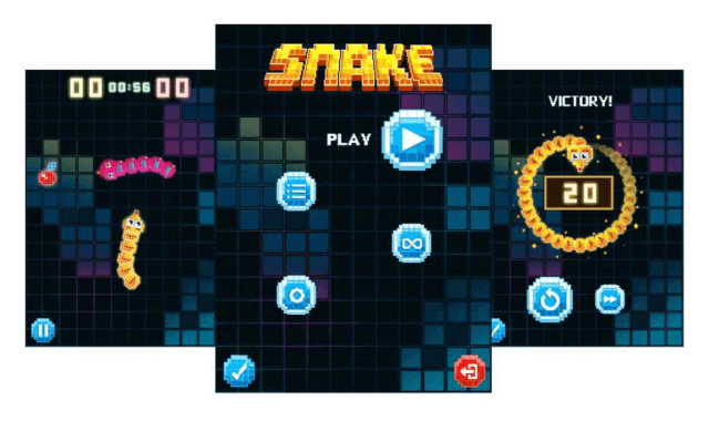 GAME ULAR. Permainan game snake yang kembali muncul di ponsel ikonik Nokia 3310. Foto diambil dari situs Nokia 