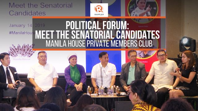 [WATCH] Manila House political forum: Meet the senatorial candidates