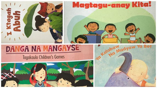 MOTHER TONGUE. These are children's books written in various Philippine languages published by Adarna House through Save the Children's First Read program. Photo from Save the Children  