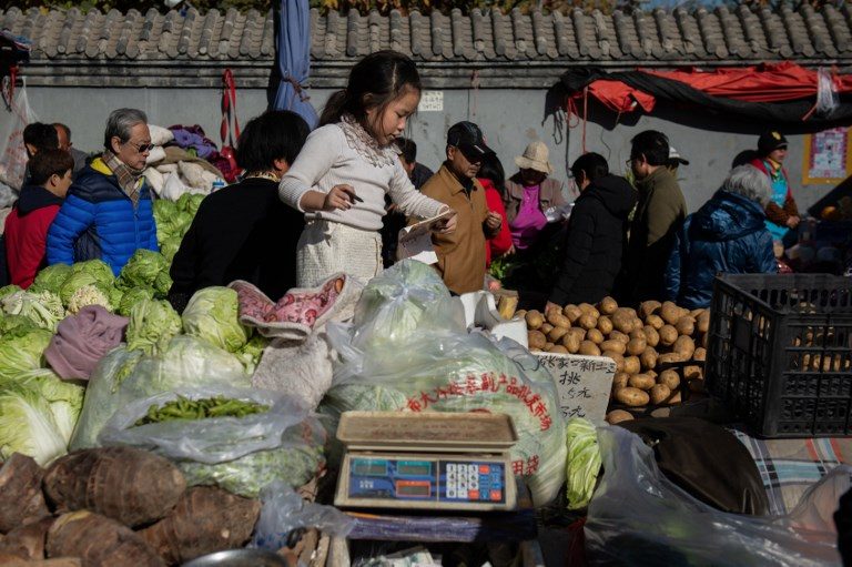 China consumer price index at lowest level in a year