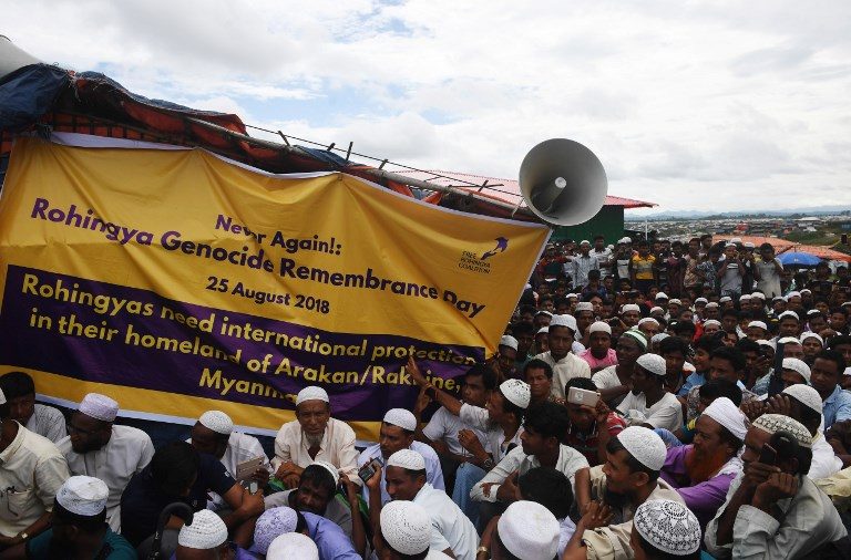 Rohingya protest for ‘justice’ on crackdown anniversary