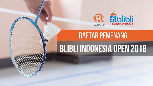 Daftar pemenang Blibli Indonesia Open 2018