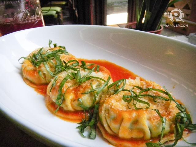 FILIPINO RAVIOLI. A Filipino twist on the Italian ravioli made with homegrown ingredients like camote and pili nuts. Photo by Dindin Reyes 