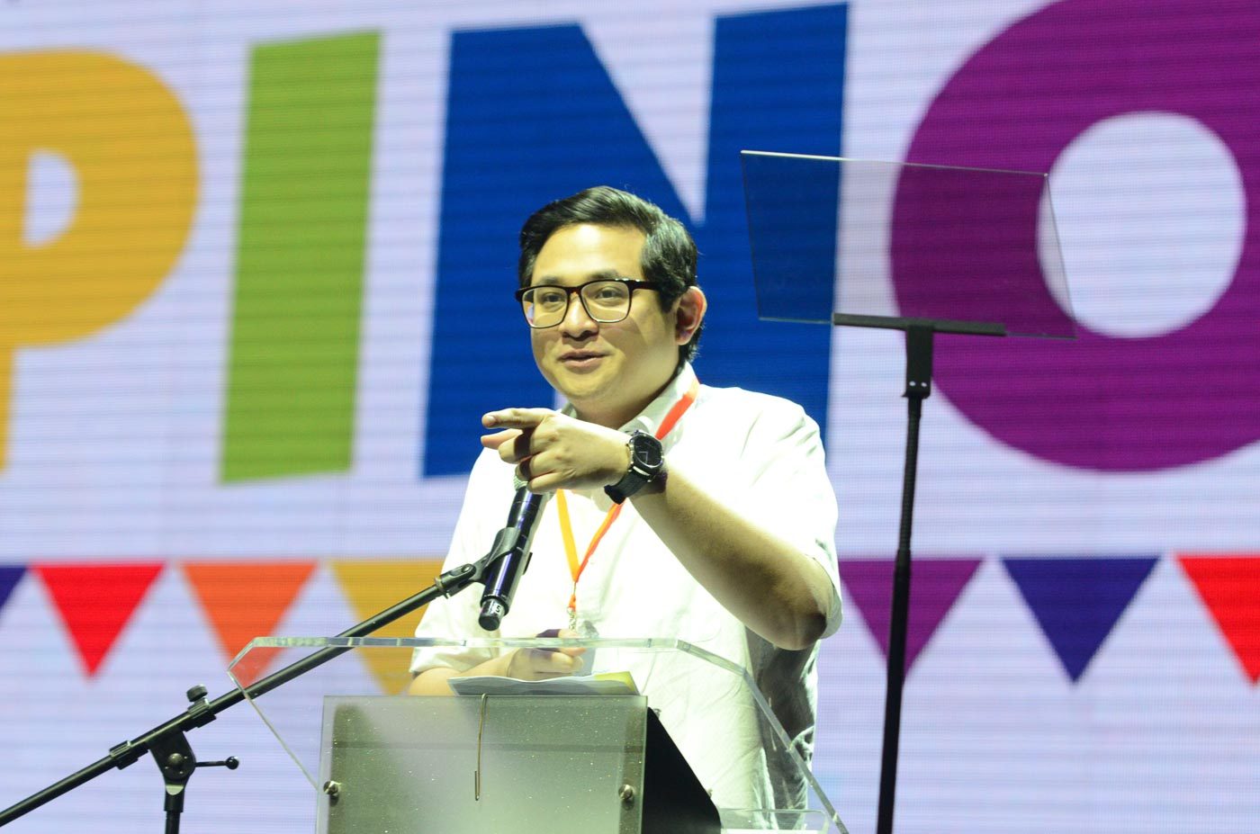 PERSISTENCE. "[I] will commit to you that we won’t stop until we are not the last anymore in the ASEAN (Association of the Southeast Asian Nations)," Senator Bam Aquino says. Photo by Alecs Ongcal/Rappler 