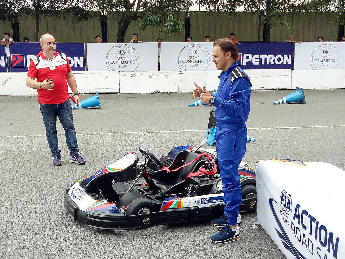Former F1 racer Felipe Massa zigzags his way to Manila