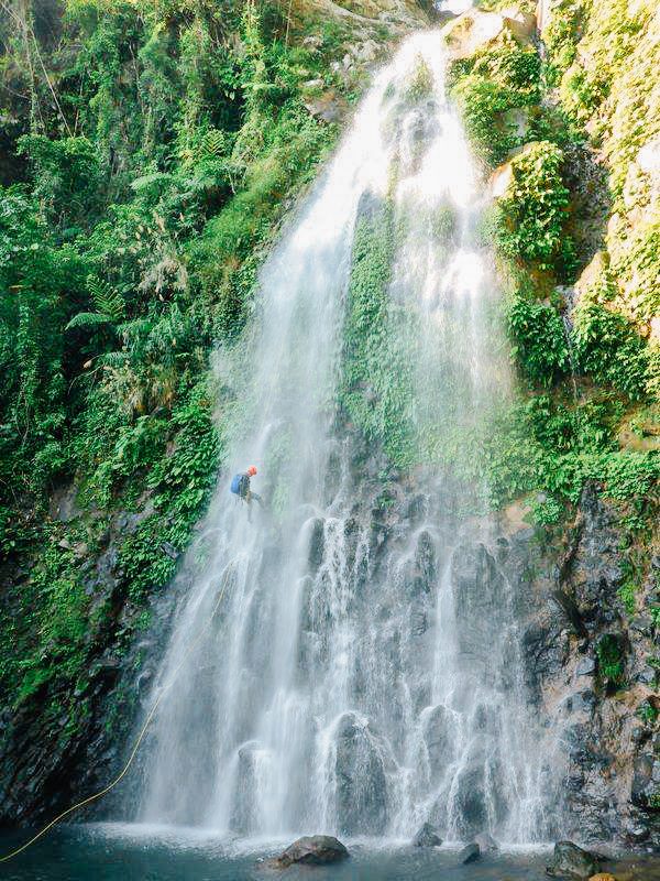 ADRENALINE RUSH. Adventure awaits in Ulan-Ulan Falls, Biliran for those who want to experience canyoning. Photo by Joni Bonifacio (www.AdrenalineRomance.com) 
