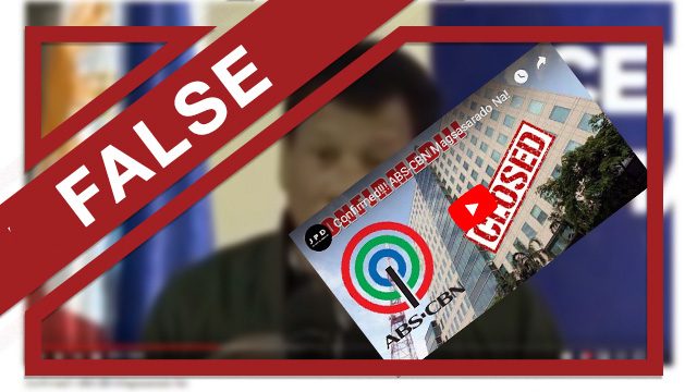 FALSE: ABS-CBN is ‘confirmed’ to close down