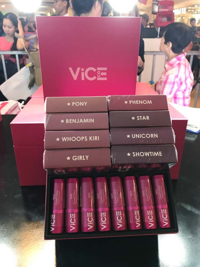 Vice's lipsticks are named after his famous expressions,TV shows, and more. 