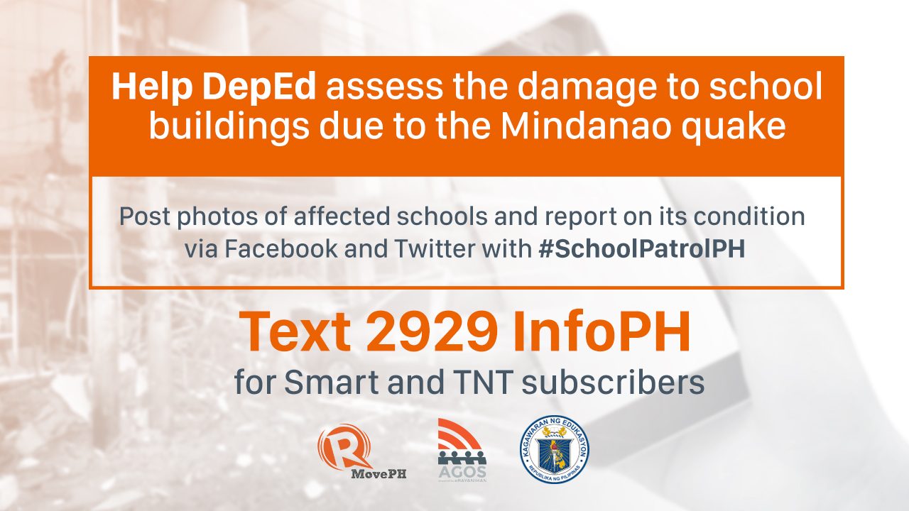 #SchoolPatrolPH: DepEd seeks info on quake-damaged schools