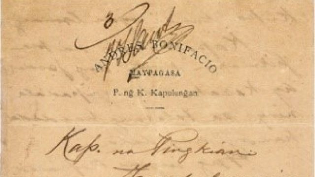 3 rare handwritten letters by Andres Bonifacio up for auction
