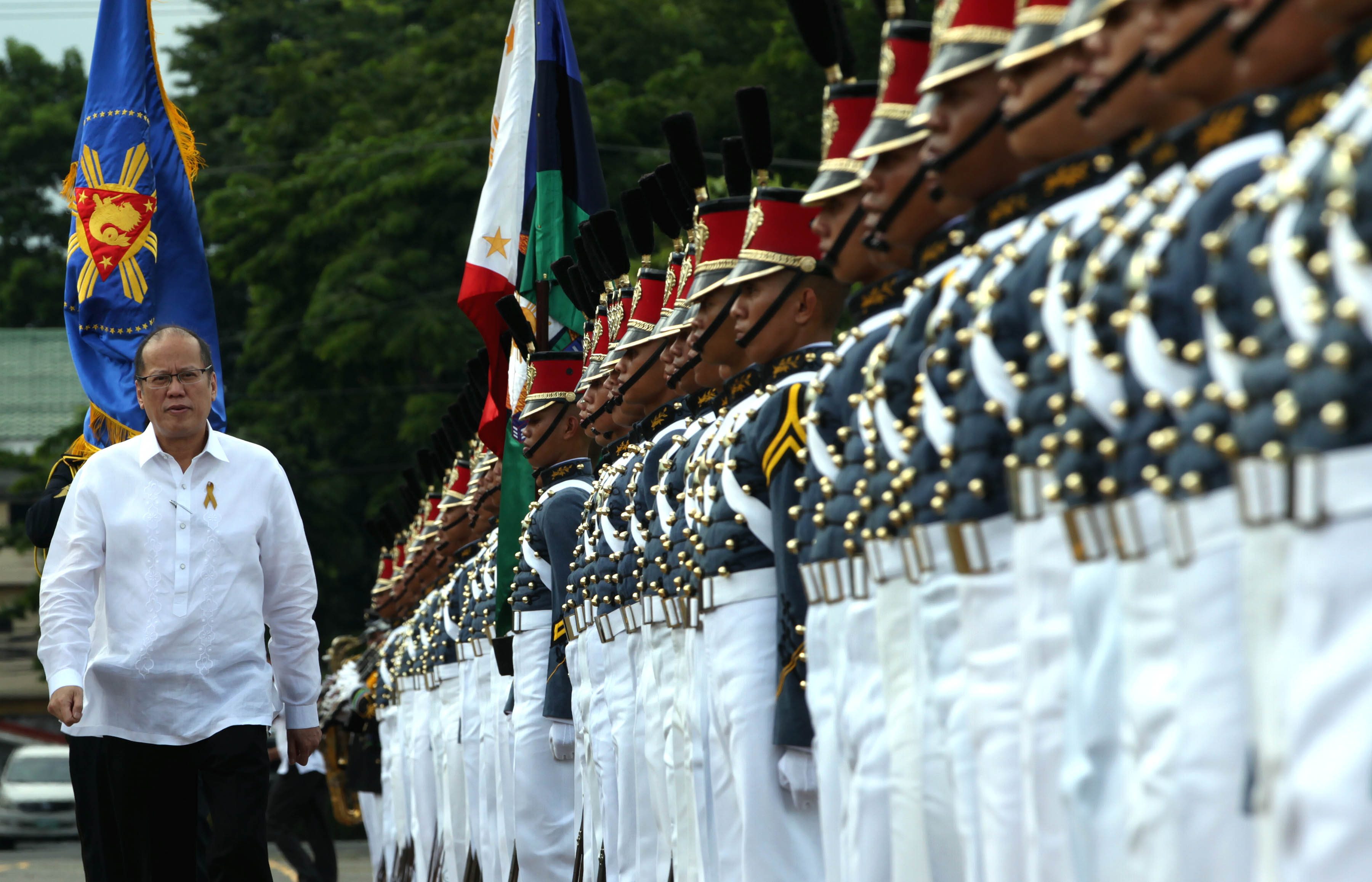 LAST TIME. Aquino addresses the Armed Forces of the Philippines for the last time as its commander-in-chief on Monday, June 27. Photo by Malacañang Photo Bureau 