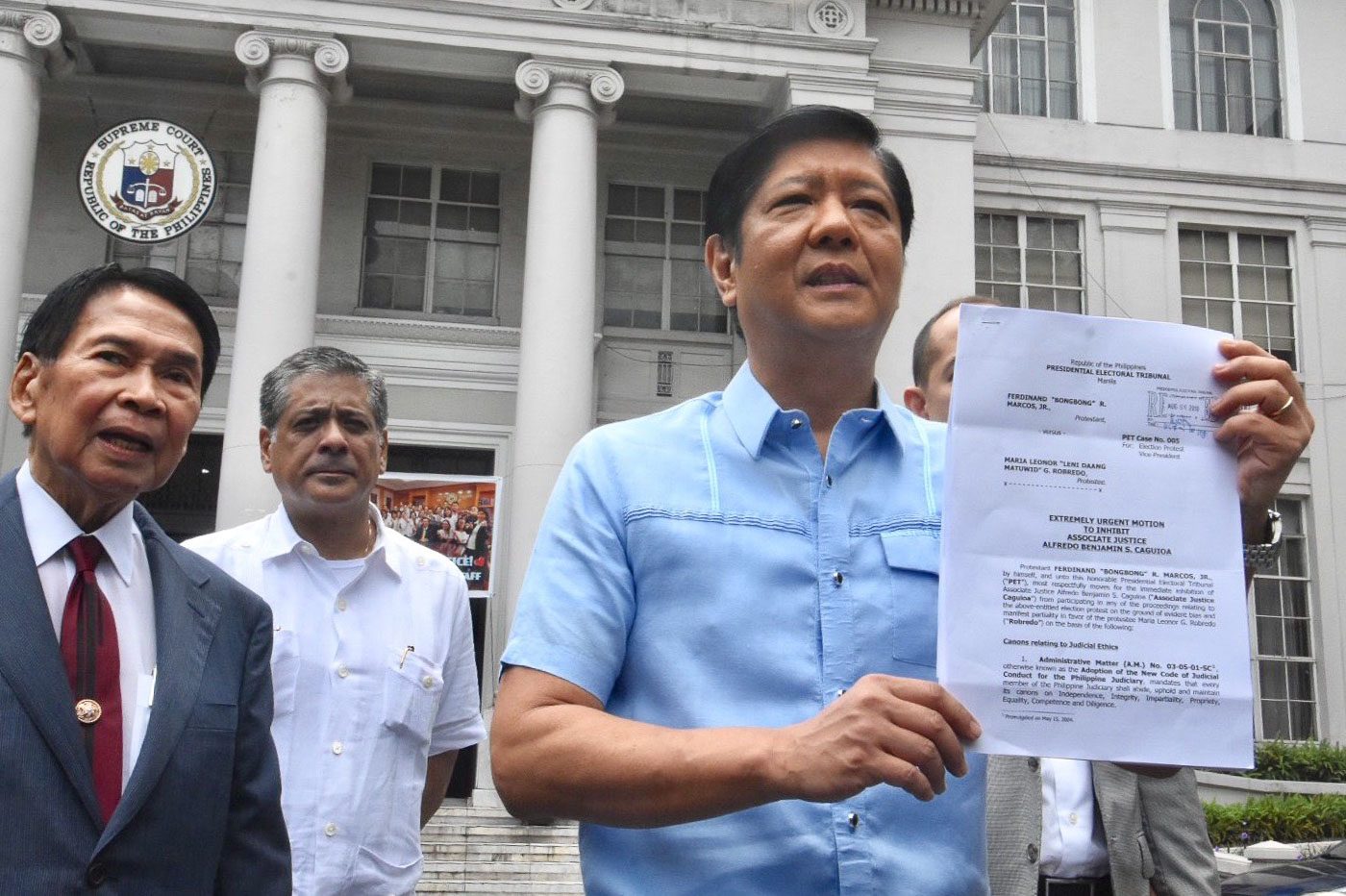 Marcos wants Justice Caguioa out of his poll protest case