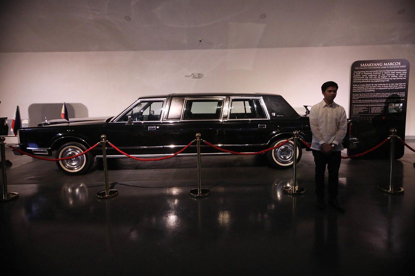MARCOS. A limousine used by then president Ferdinand Marcos. 