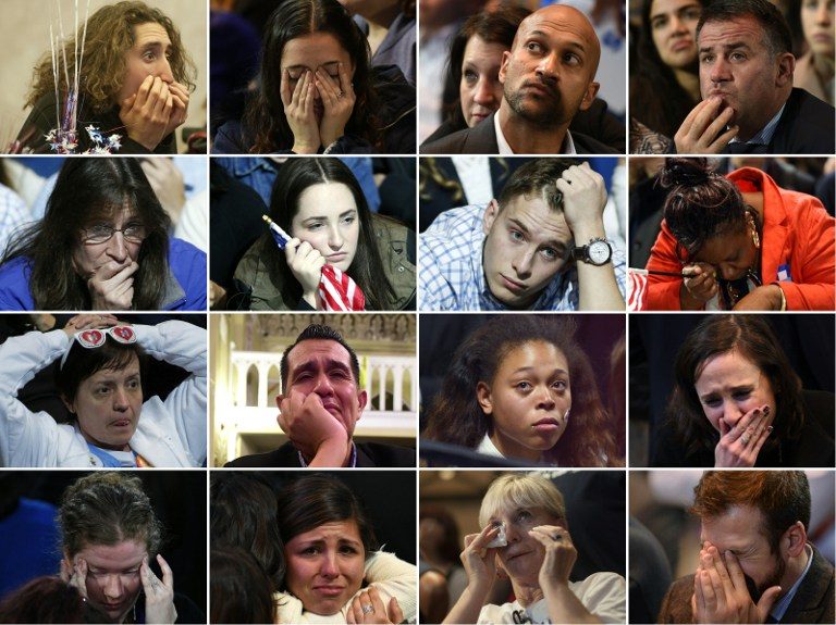 Shock, despair, and silence at Clinton headquarters
