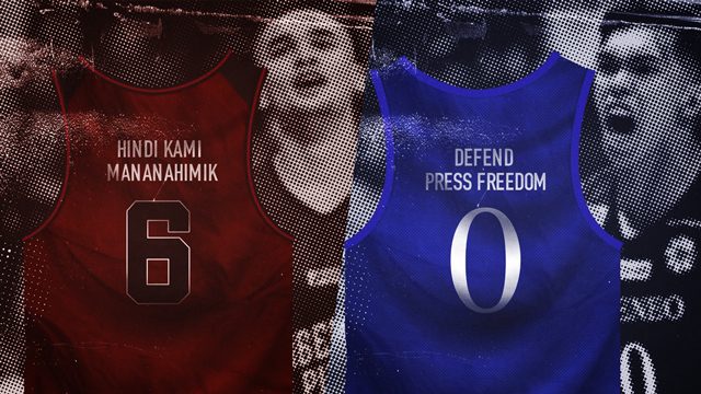 JERSEY CAMPAIGN. UP stalwart Kobe Paras and former Ateneo star Thirdy Ravena believe the ABS-CBN shutdown is a blow to press freedom. Photos from ABS-CBN Sports 