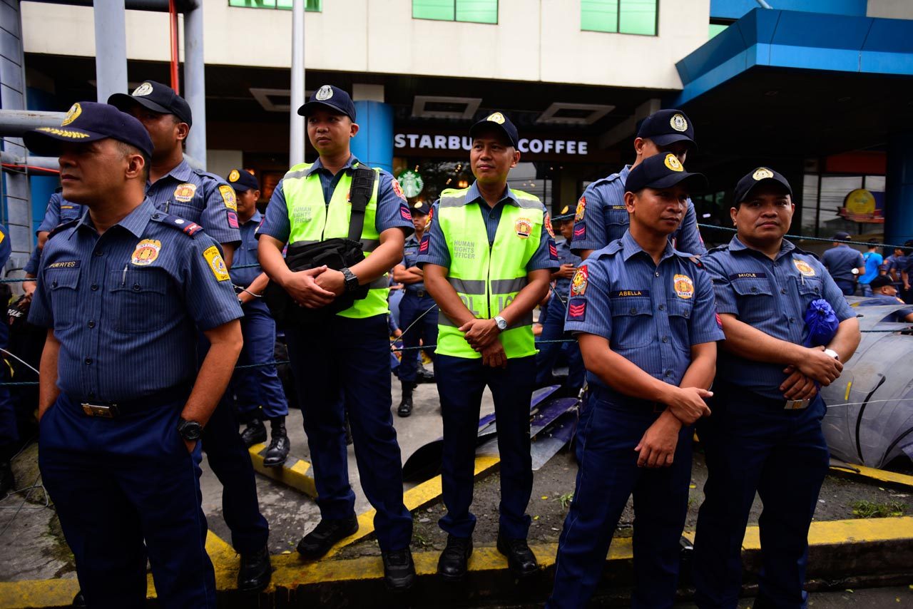LOOK: Human rights cops watch over SONA 2018 protests