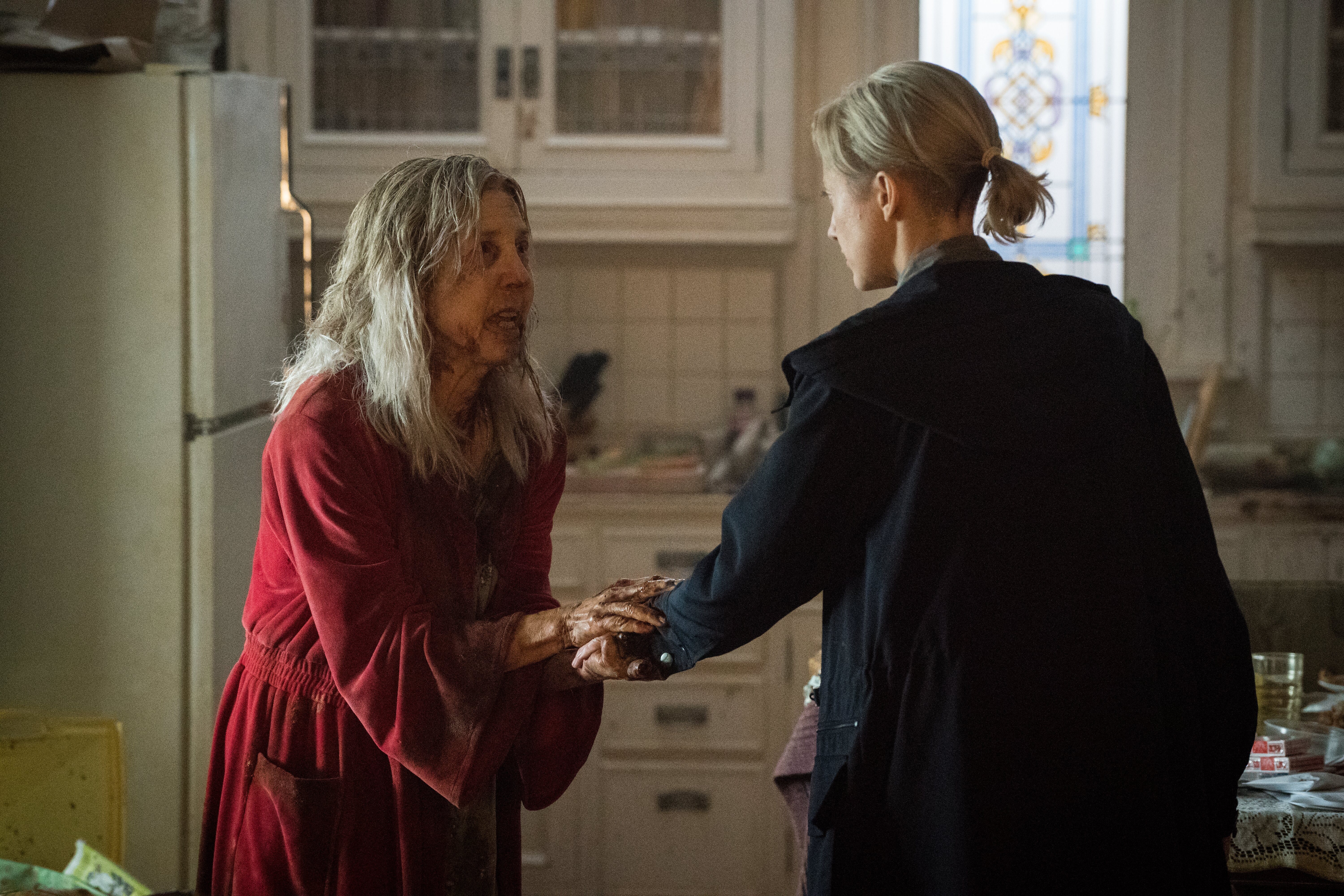 Lin Shaye and Andrea Riseborough in Screen Gems' 'The Grudge.'  Photo courtesy of Sony Pictures 