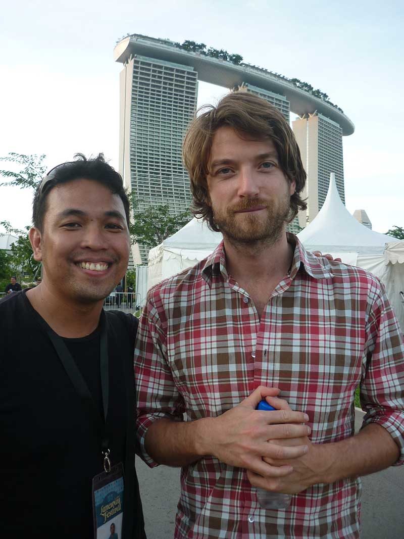 SPOTTED. The author with Eirik Glambek Bøe of Kings of Convenience