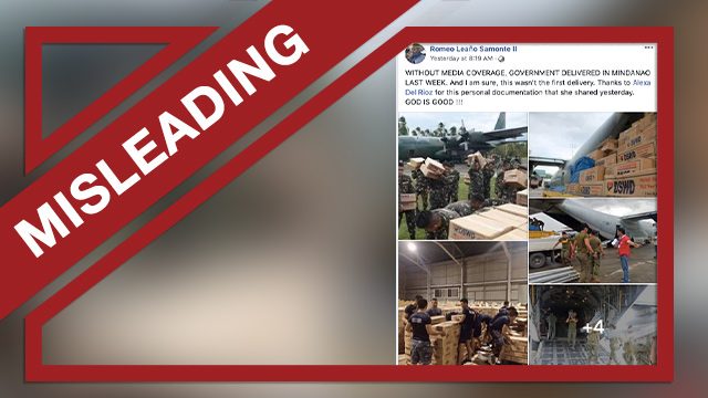 MISLEADING: ‘Photos’ of relief operations in earthquake-hit Mindanao
