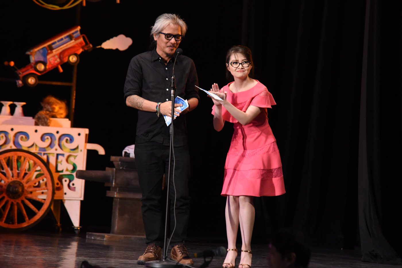 Director Lav Diaz and Barbie Forteza Photo by Alecs Ongcal/Rappler 