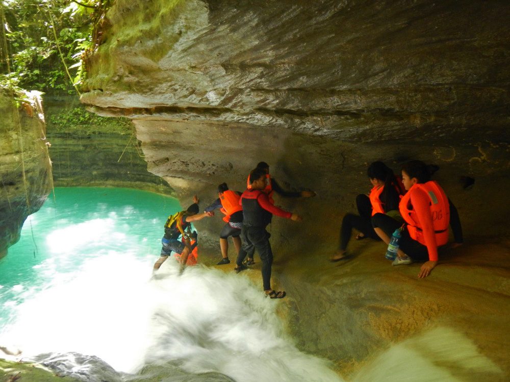 CANYONEERING IN BADIAN. Scale rocks and jump off cliffs and waterfalls for an extreme adventure experience. Photo courtesy of Sheilamei Abellanoza and Gian Carlo Jubela 
