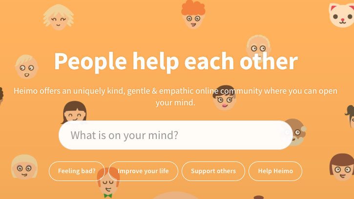 Heimo: Online haven for people dealing with personal issues