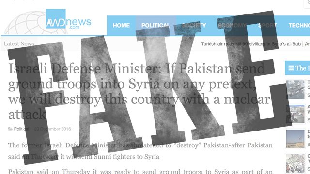Fake news triggers Twitter confrontation between Pakistan and Israel – report