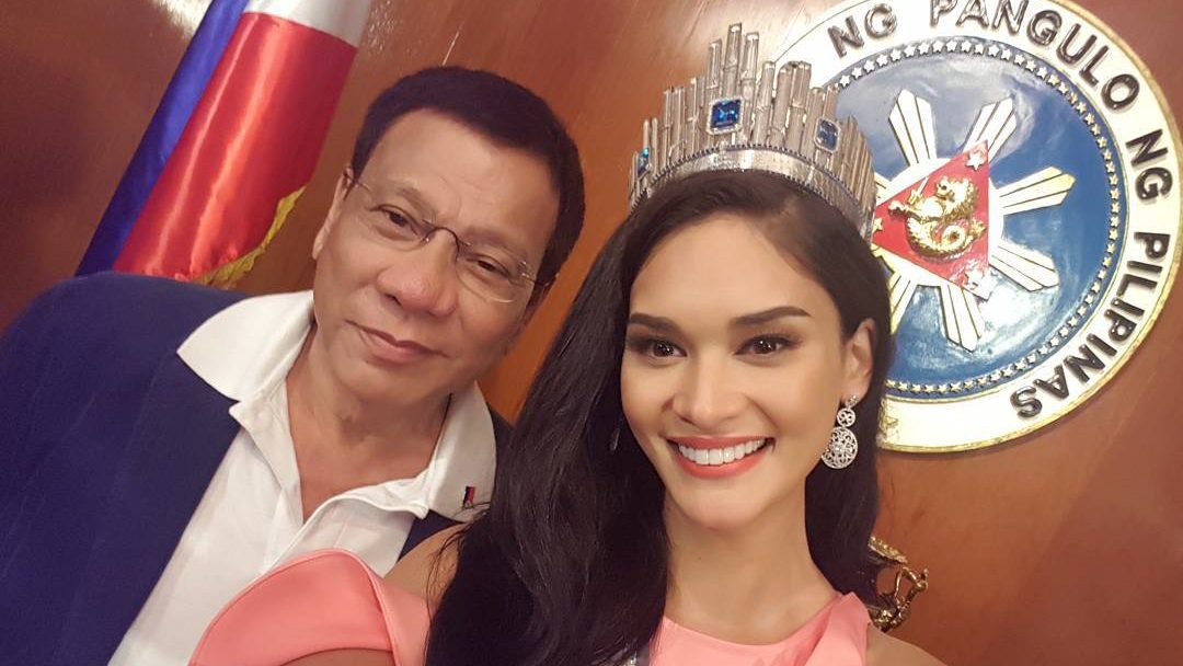 WATCH: Pia Wurtzbach meets with Duterte on Miss Universe plans