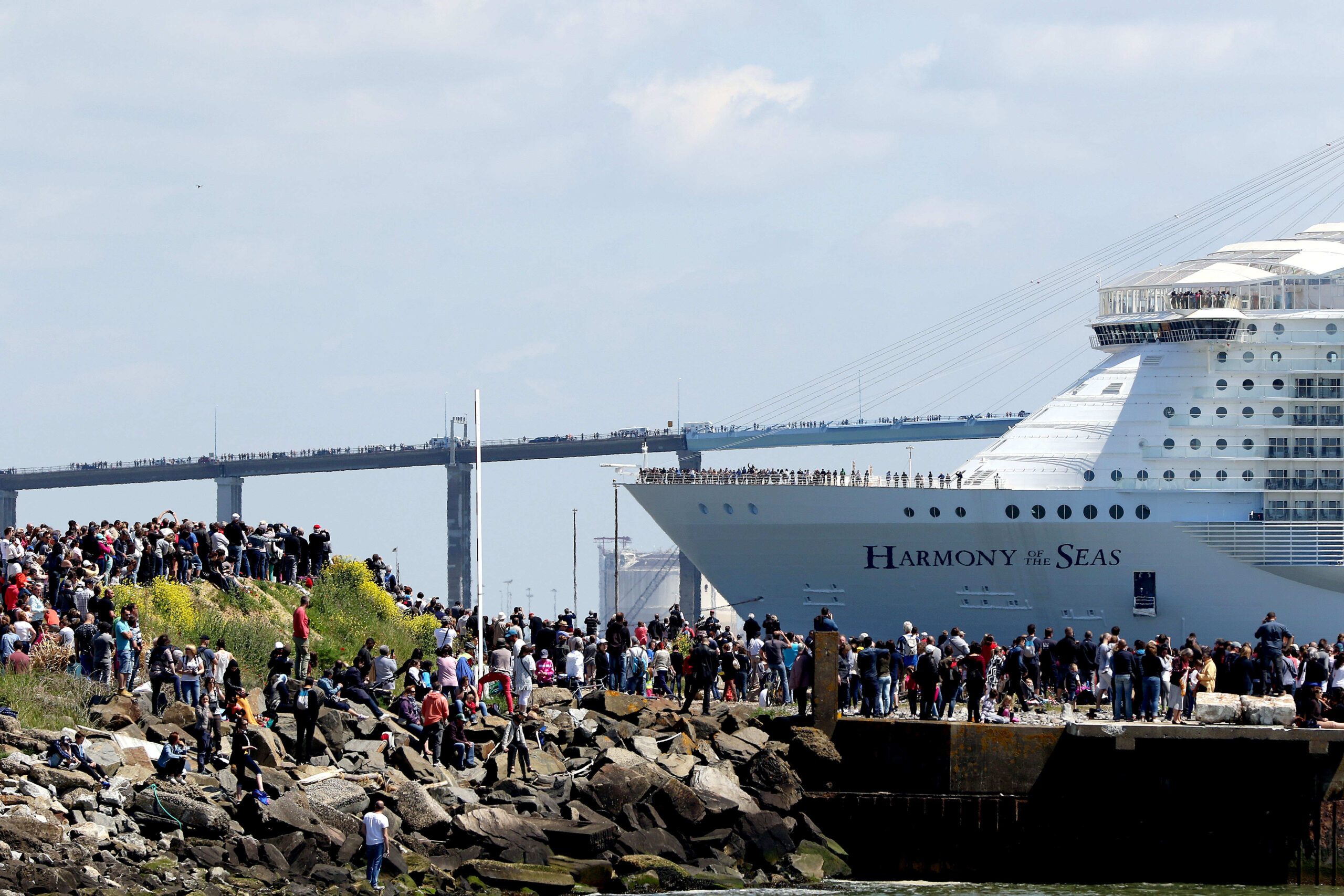 Massive crowd sees off world’s largest cruise ship in France