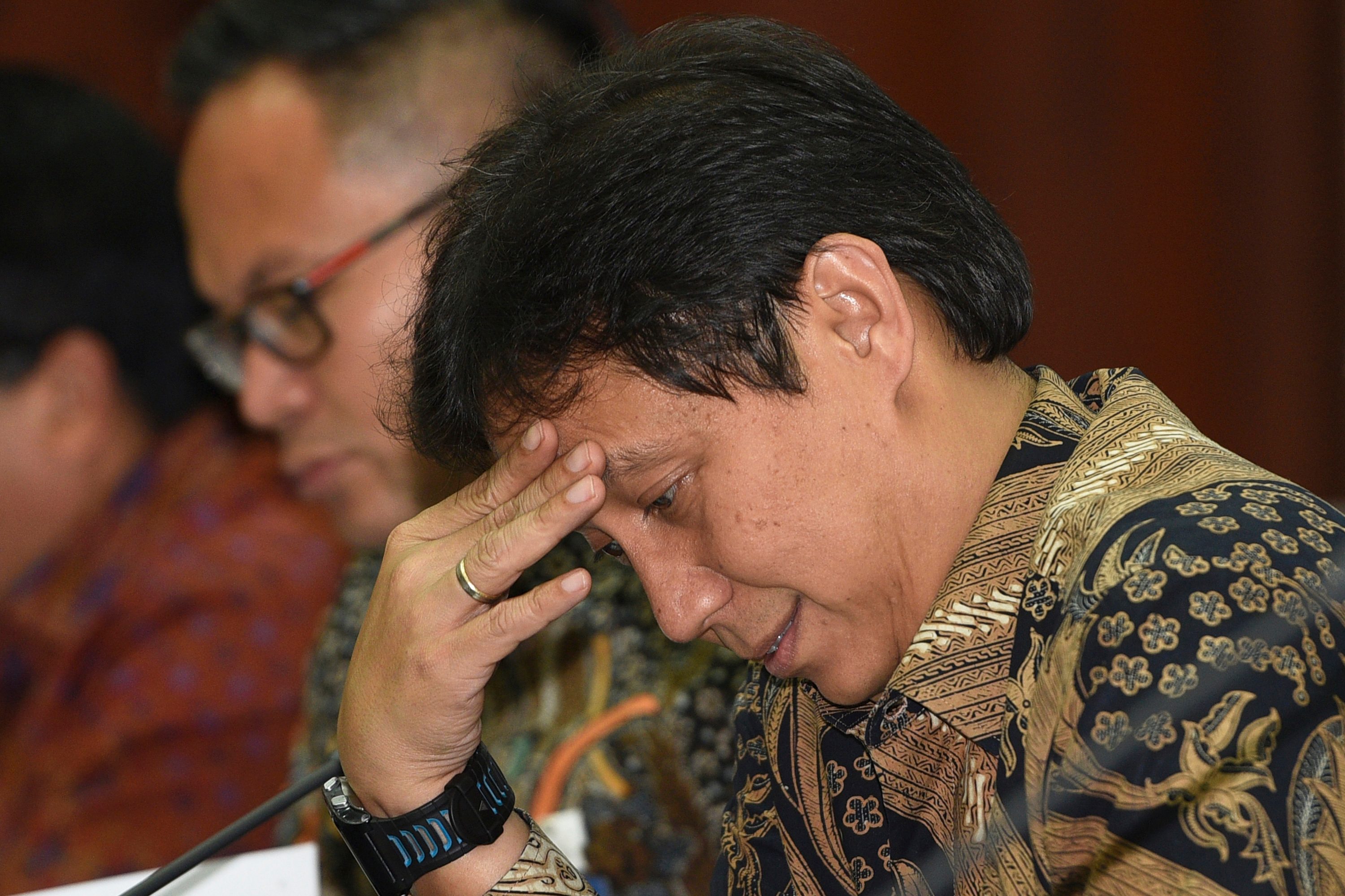 Budi menyampaikan pemaparan kinerja triwulan IV-2015 di Jakarta, pada 23 Februari 2016. Foto oleh Sigid Kurniawan/Antara 