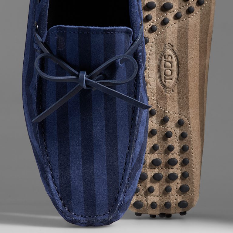 DAY TO NIGHT. The men's two-toned suede moccasins. Photo courtesy of Tod's 