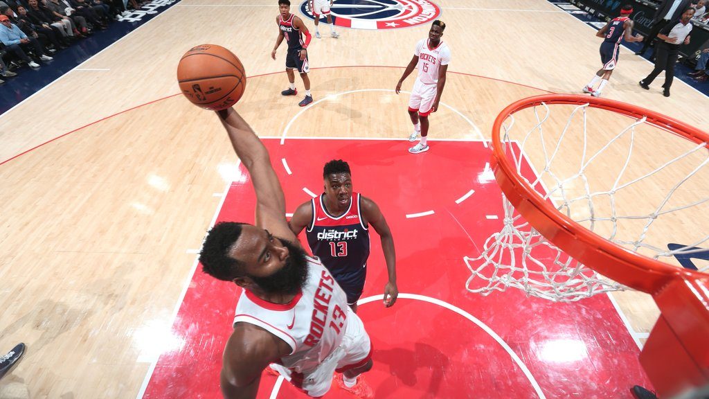 Harden explodes for 59 points as Rockets escape Wizards
