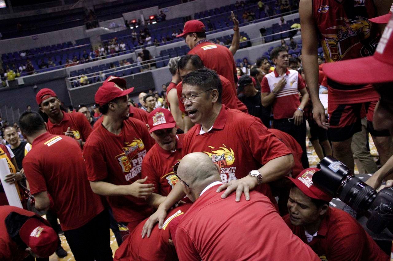 DOMINANCE. Coach Leo Austria has led the Beermen to 5 championships in the last 8 conferences. Photo from PBA Images 