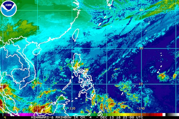 Northeast monsoon bringing rain to Luzon on December 14