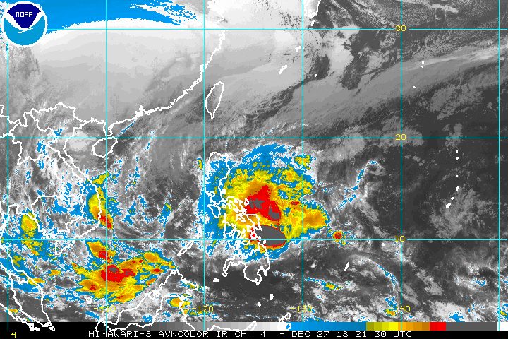 Tropical Depression Usman on track to hit land December 28