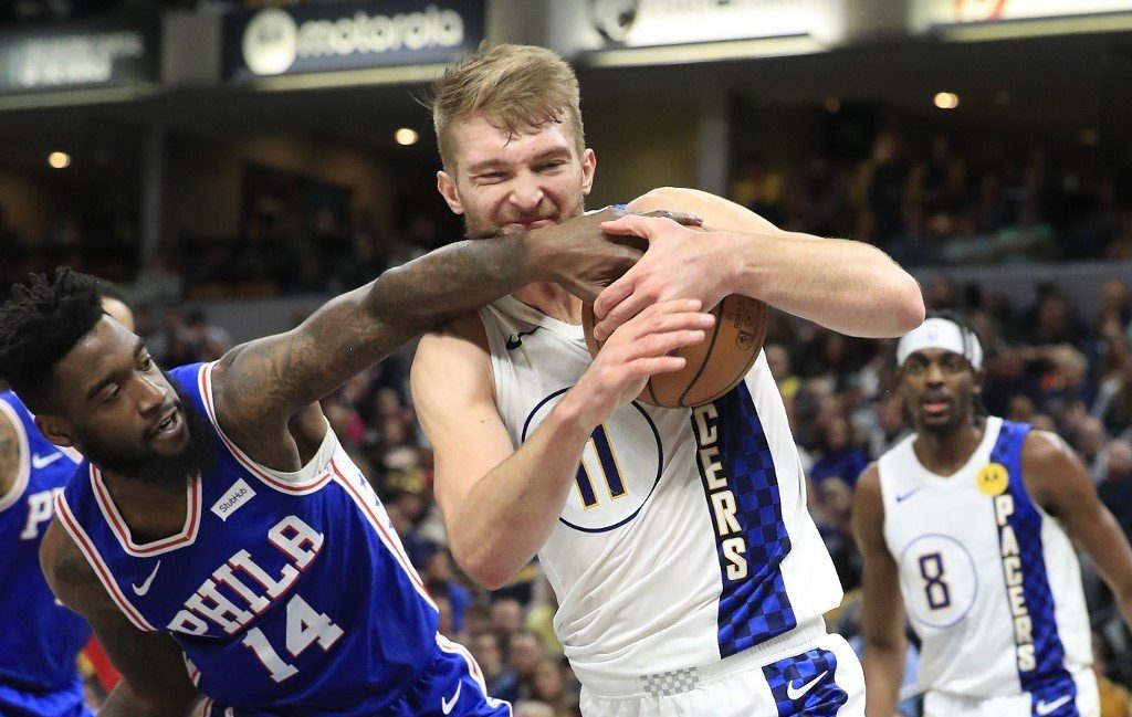 ON A ROLL. All-Star Domantas Sabonis (right) looks to fuel the Pacers’ restart campaign. Photo by Andy Lyons/Getty Images/AFP 