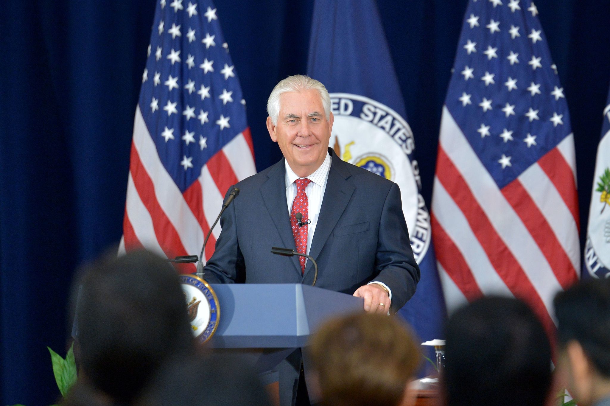 Tillerson seeks to reassure U.S. diplomats as cuts loom
