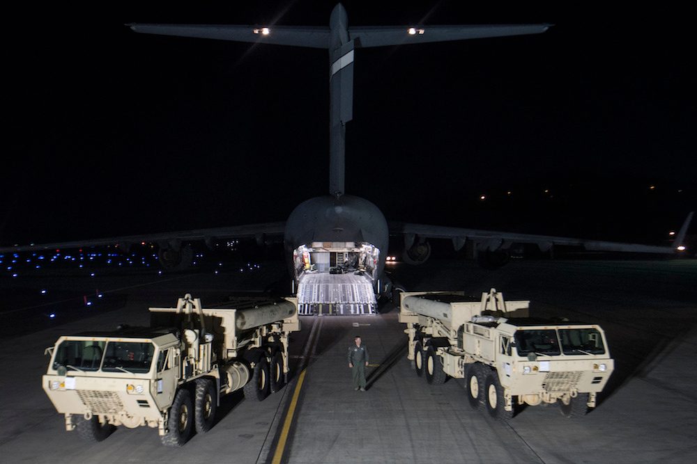 U.S. missile defense equipment reaches South Korea site
