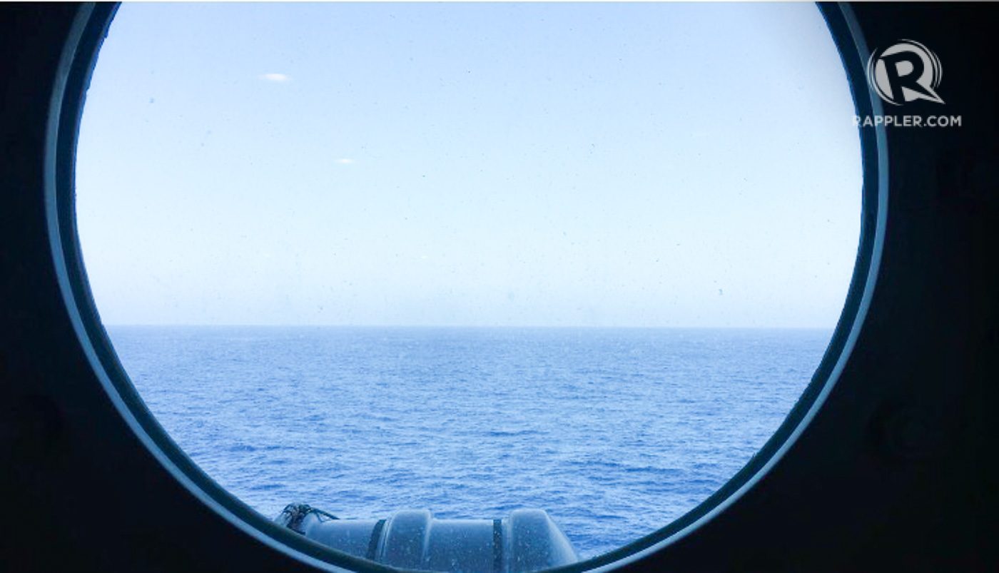 DISPUTED WATERS. View of the South China Sea from inside the USS Carl Vinson. Photo by Camille Elemia/Rappler  