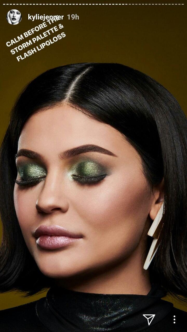 COSMETICS QUEEN. Kylie Jenner models her new makeup collection. Screenshot from Instagram.com/kyliejenner 