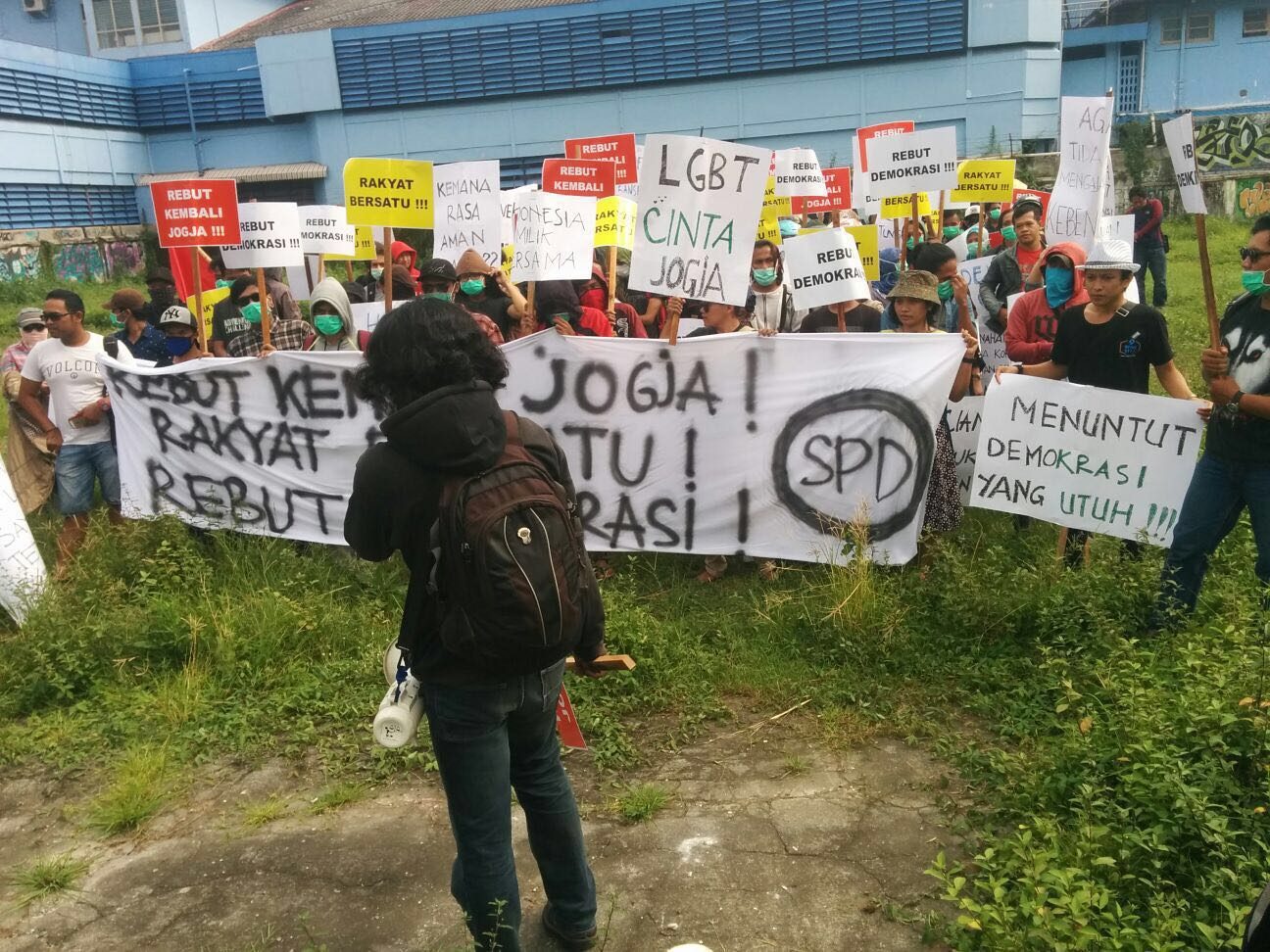 Demo perlindungan hak LGBT di Yogyakarta. Foto istimewa 