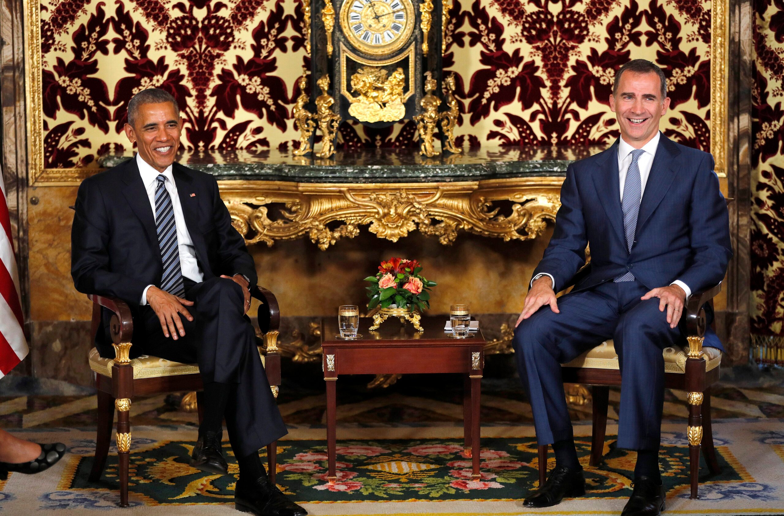 Obama meets Spanish King on symbolic but curtailed trip