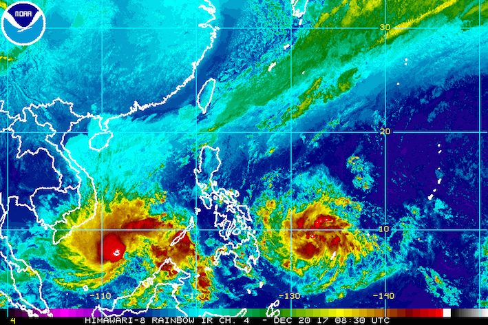 Low pressure area now Tropical Depression Vinta