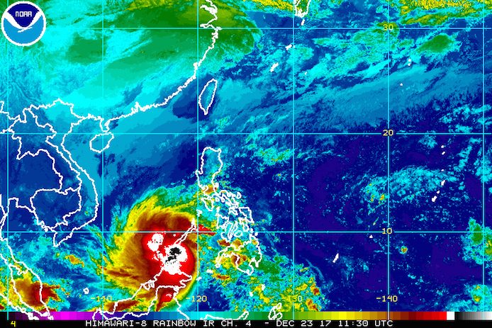 Severe Tropical Storm Vinta intensifies ahead of Palawan landfall