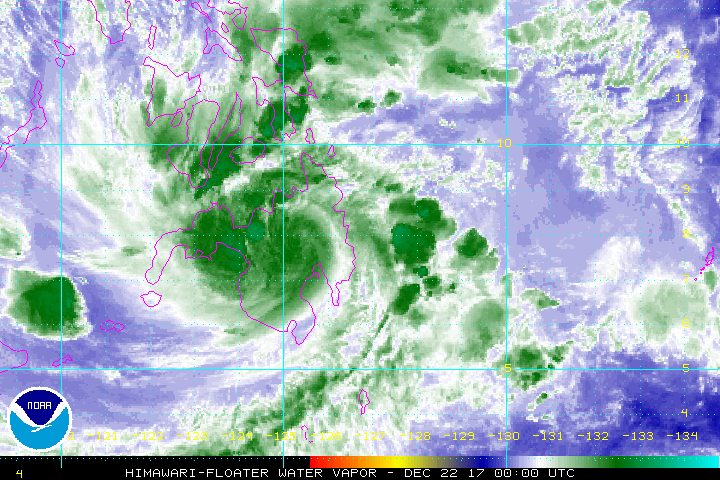 Severe Tropical Storm Vinta moves over Compostela Valley