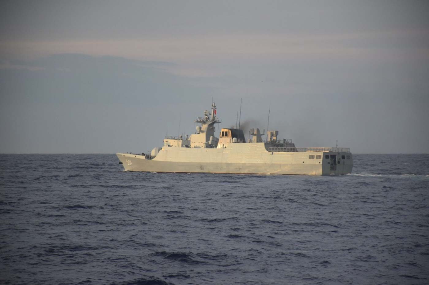 Philippine Coast Guard spots Chinese warship in Scarborough Shoal